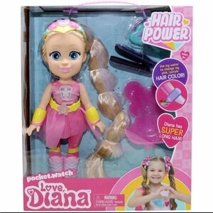 Love, Diana Hairpower Doll W/Accessories NEW WITH BOX
